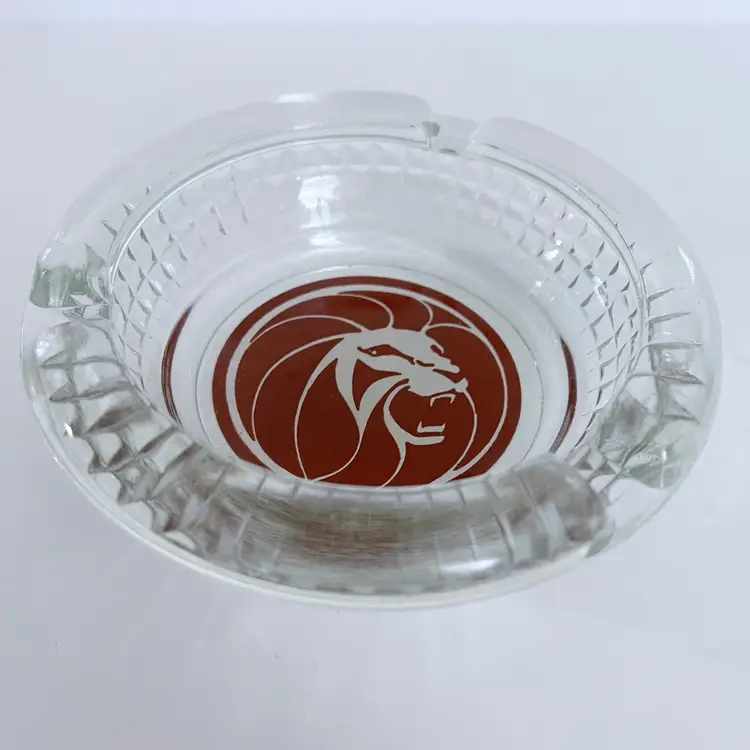 MGM Grand Hotel And Casino Glass Ashtray VTG