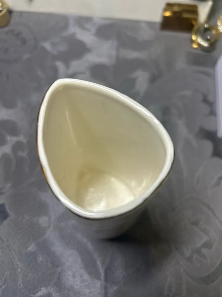 Vintage Japanese Yamada Porcelain Vase | Bird & Blossom Motif | Gilt Rim | Mid Century Japan | 5” Tall