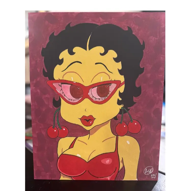 Boop In Style Hand-painted Cartoon/ Eccentric Art