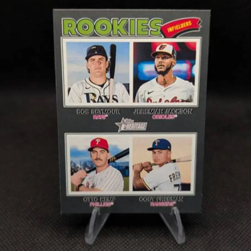 2026 Topps Heritage Seymour, Jackson, Kemp, Freeman Rookies Infielders Grey Border (RC) #377