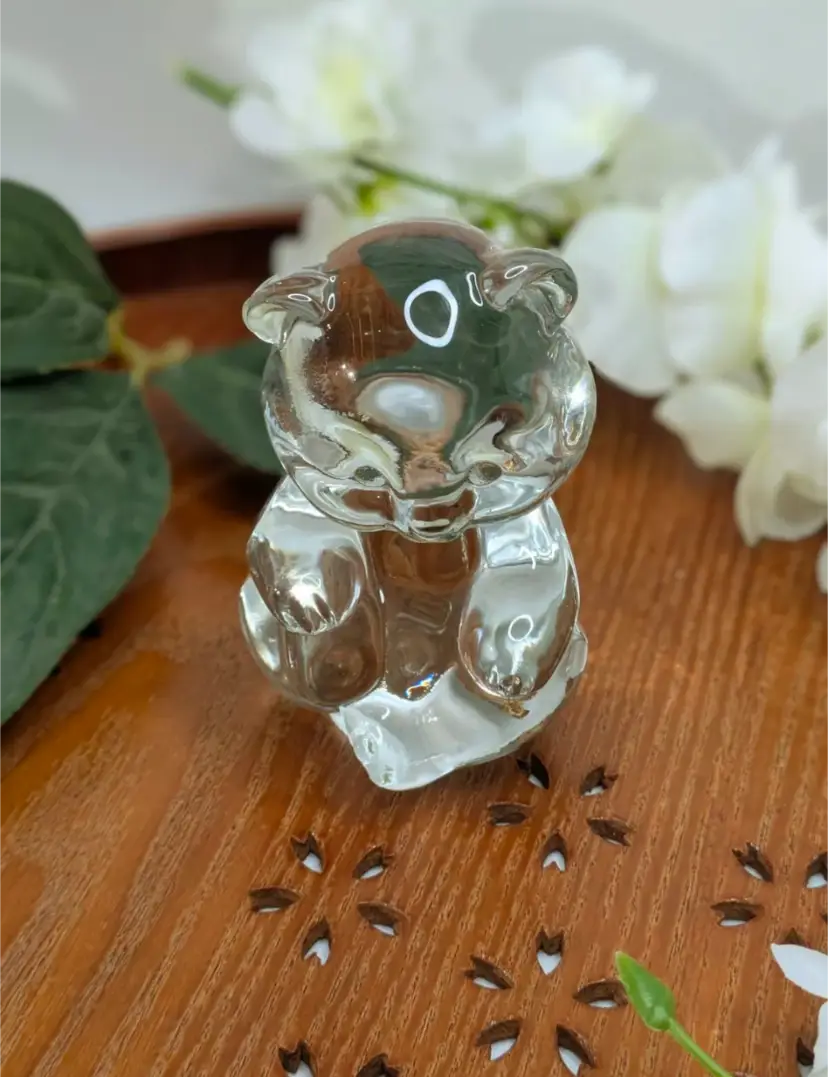 Fenton Clear Glass Bear