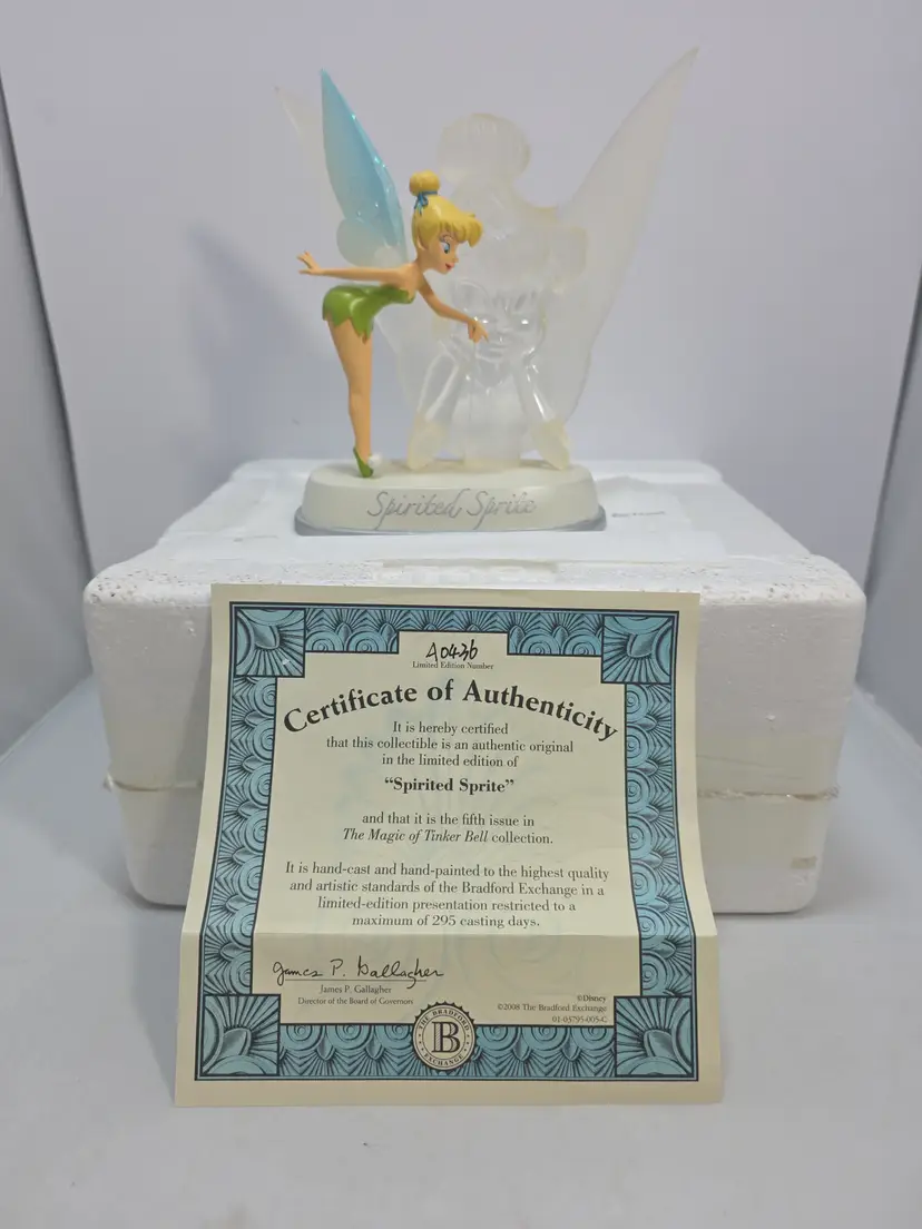 Disney Tinker Bell Spirited Sprite Bradford Exchange LE Figurine W/COA 2009 (C4)