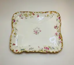 Vintage Haviland Limoges Porcelain Floral Serving Tray Formal Classic Elegant Dining French Country