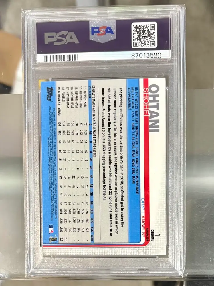 2019 Topps Chrome Shohei Ohtani Rookie Cup Pink Refractor Parallel PSA 10 Los Angeles Angels