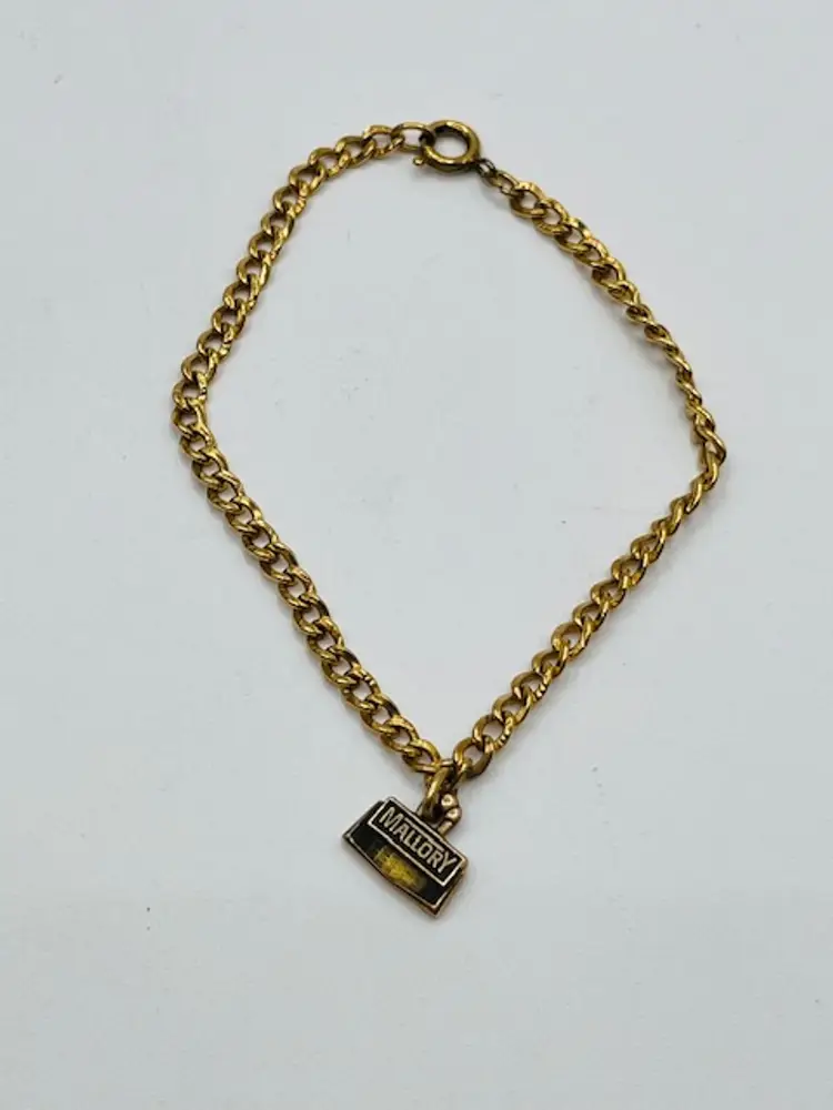 O.C. Tanner Jewelry Co Mallory Charm 10K Gold on Bracelet 12K Gold Service Award