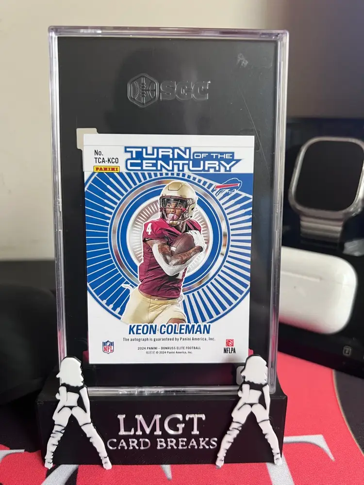 Keon Coleman /25 - 2024 Panini Donruss Elite - Turn of the Century BLUE SGC 9.5