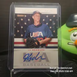 2013 Team USA Auto - JJ Schwarz Oakland Athletics 228/499