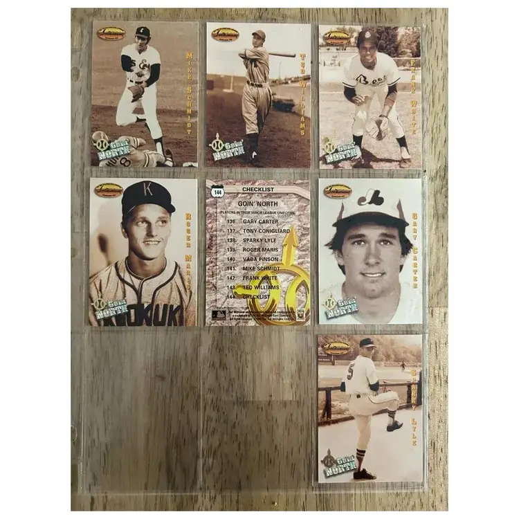 Lot of 7 Baseball Cards from Ted Williams Card Co ~ Marris, Williams, Lyle