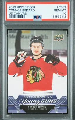 2023-24 Upper Deck Connor Bedard Canvas Young Guns Graded PSA 10 (Chicago Blackhawks)