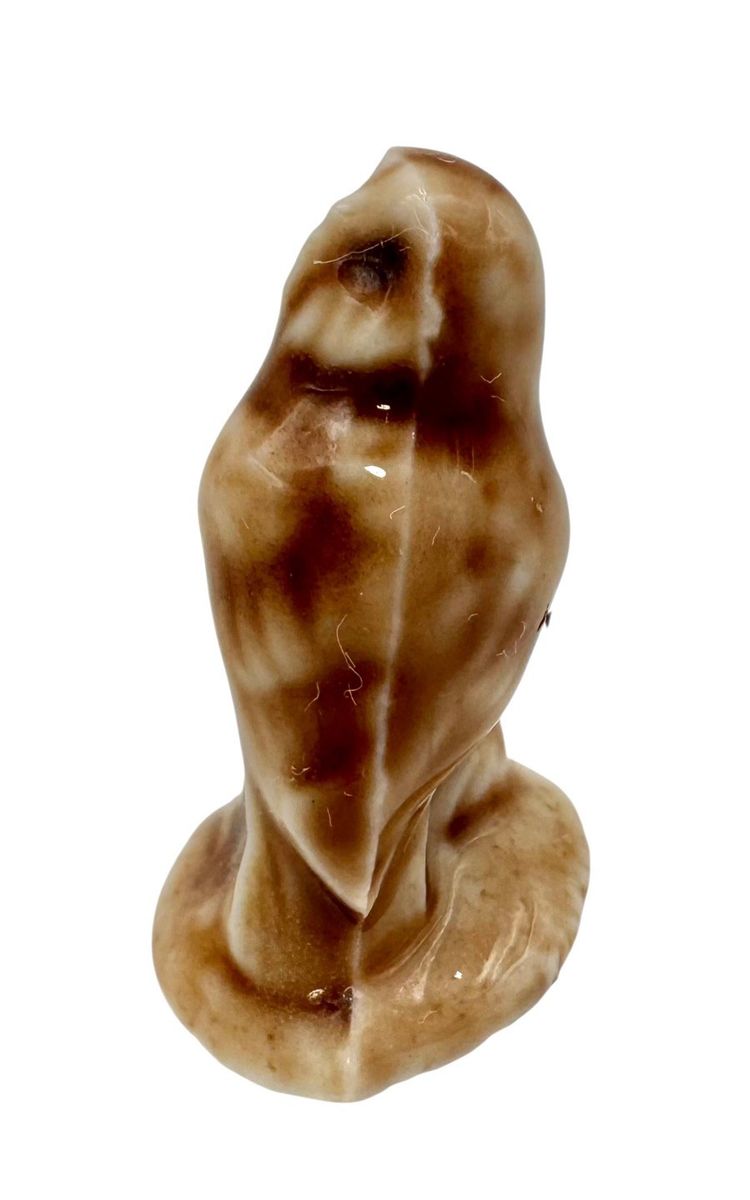 Vintage Wade Whimsies Barn Owl Bird Ceramic Pottery Figurine Brown 1.5”