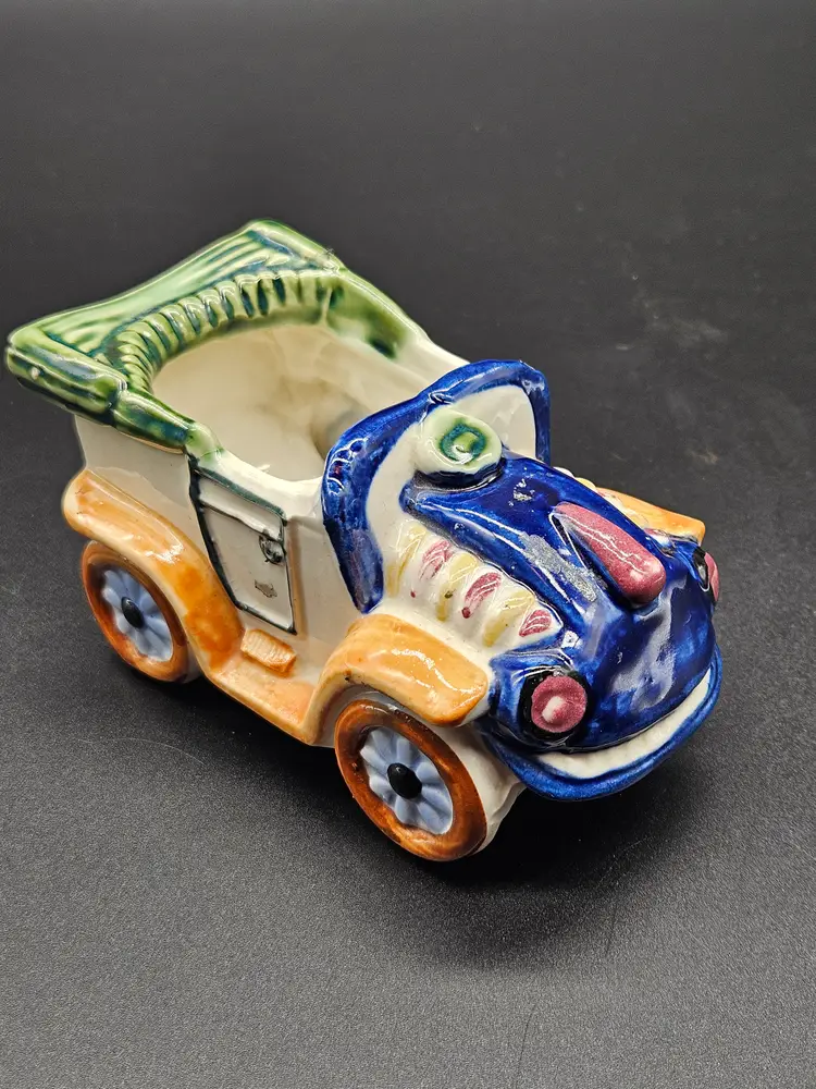 Vtg Ceramic Jalopy Car Planter Man Cave Made Office In Japan MCM