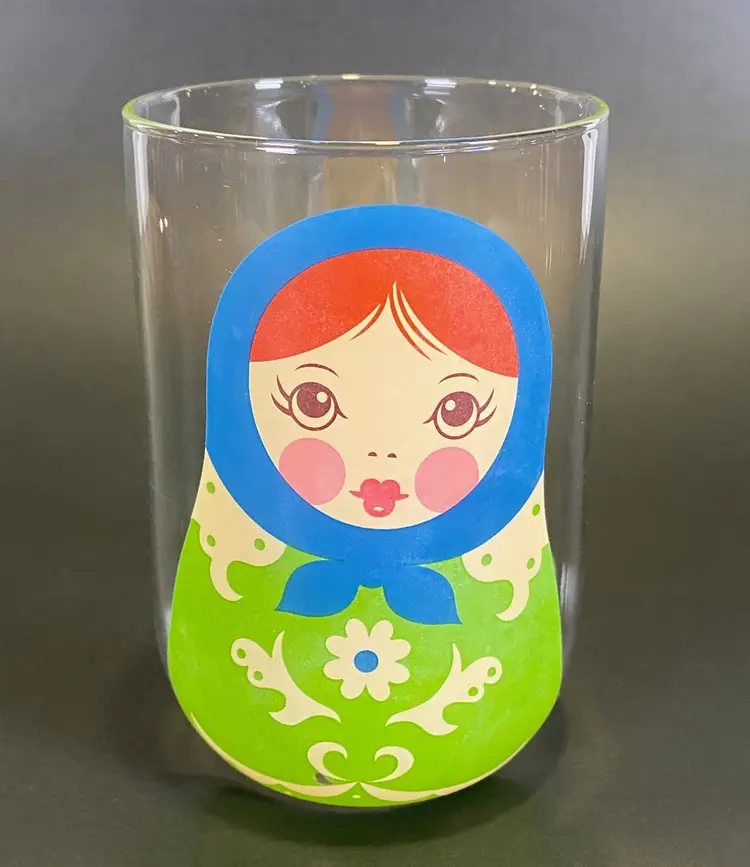 Fred & Friends Set of 2 "BABUSHKUPS" Russian Nesting Doll Glasses 2010