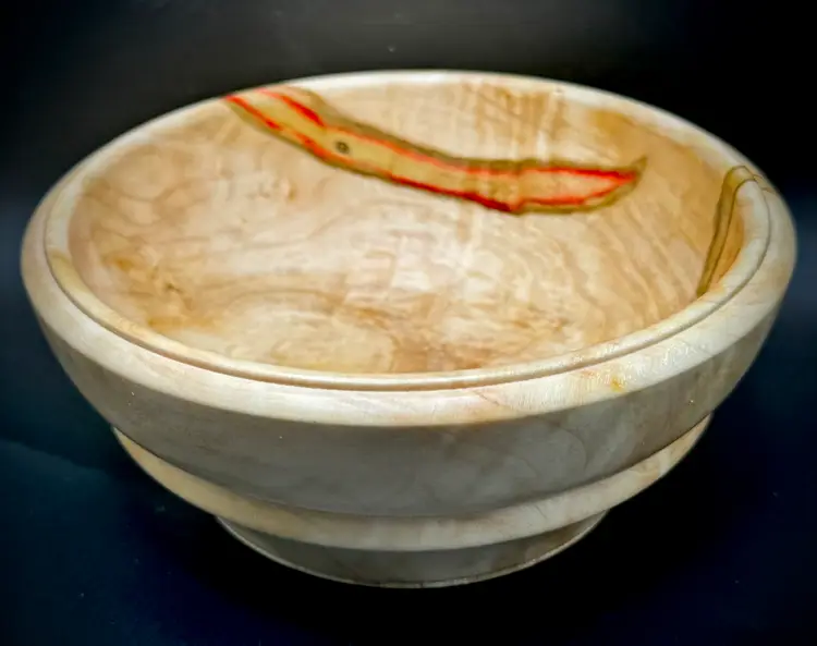 Flaming Box Elder Bowl