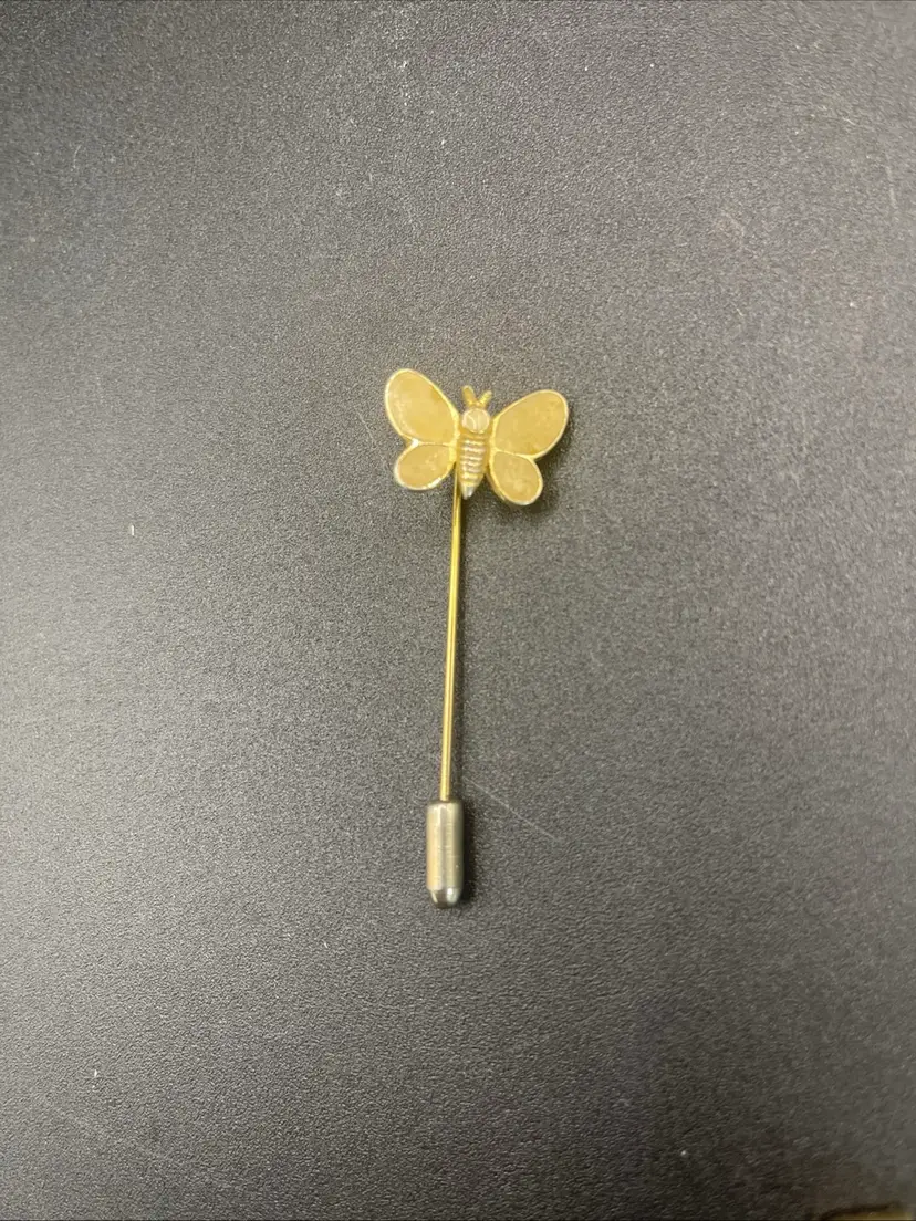 Vintage Butterfly Enameled Stick Pin