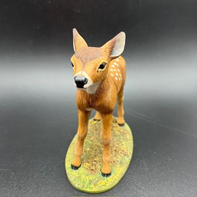 Vintage Fawn Figurine - Woodland Charm - Hard Plastic 4.5" - Elsie Hanauer Artist/Author