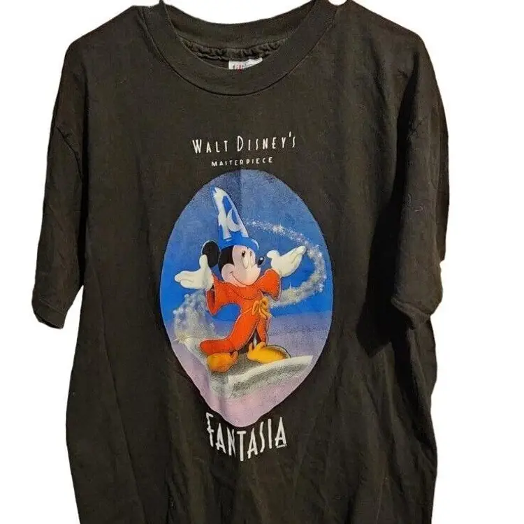 Vintage single stitch Walt Disney's Masterpiece Fantasia T-Shirt XL  Sorcerer