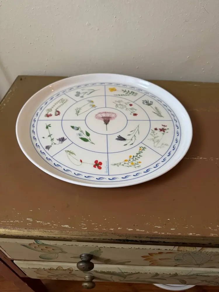 Melamine 13” Round Tray Paul Giannini Wildflowers