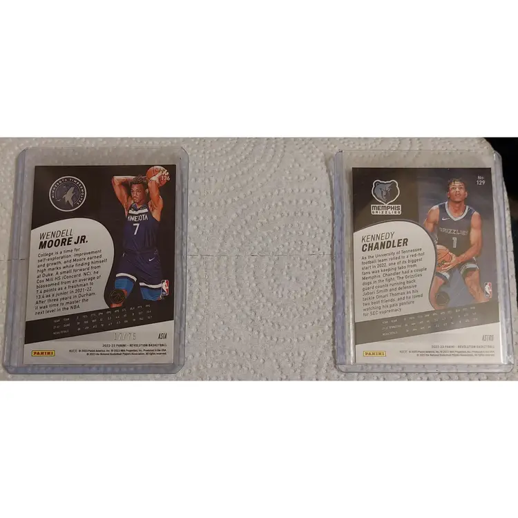2022-23 Panini Revolution Kennedy Chandler RC Astro + Wendle Moore Jr Asia /75