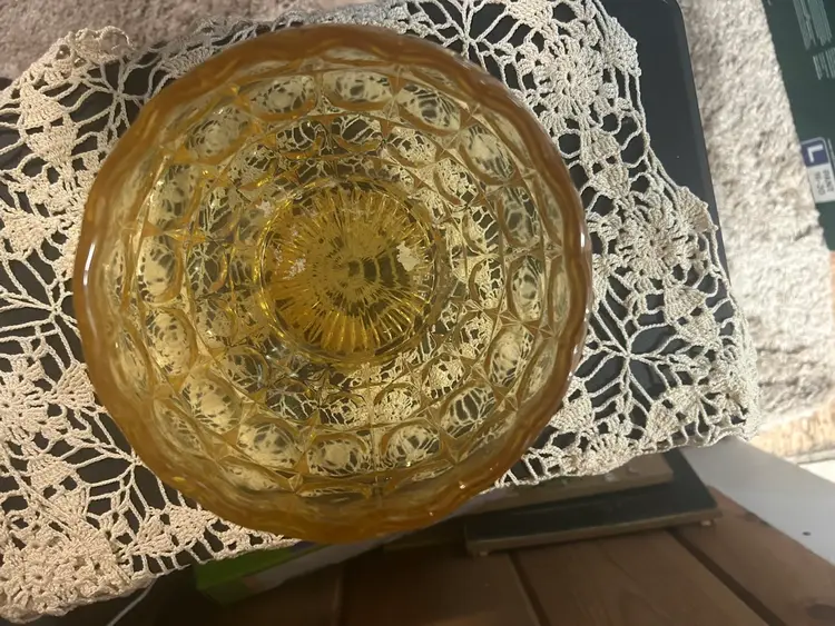 Indiana Glass Constellation Bowl-yellow