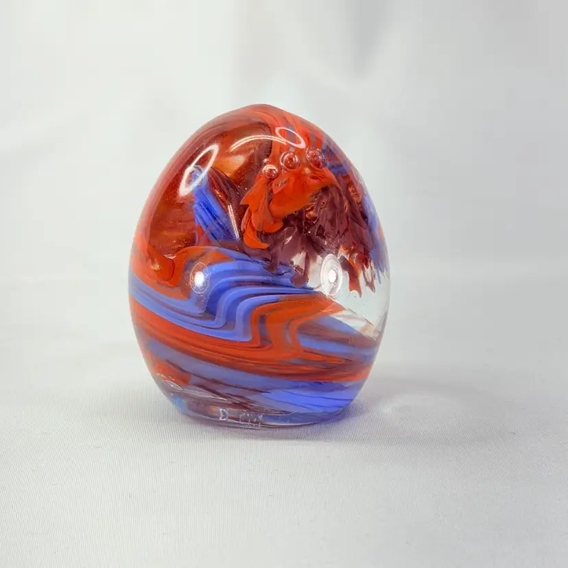 Signed Art Glass Paperweight