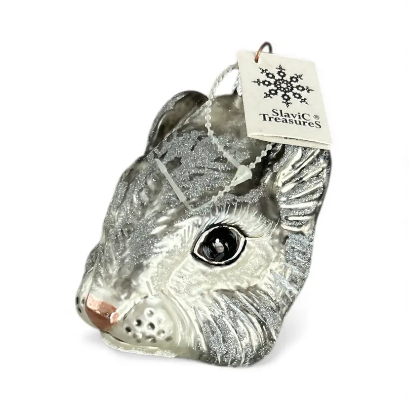 Vintage Handblown Slavic Treasures Glass Squirrel Ornament Poland