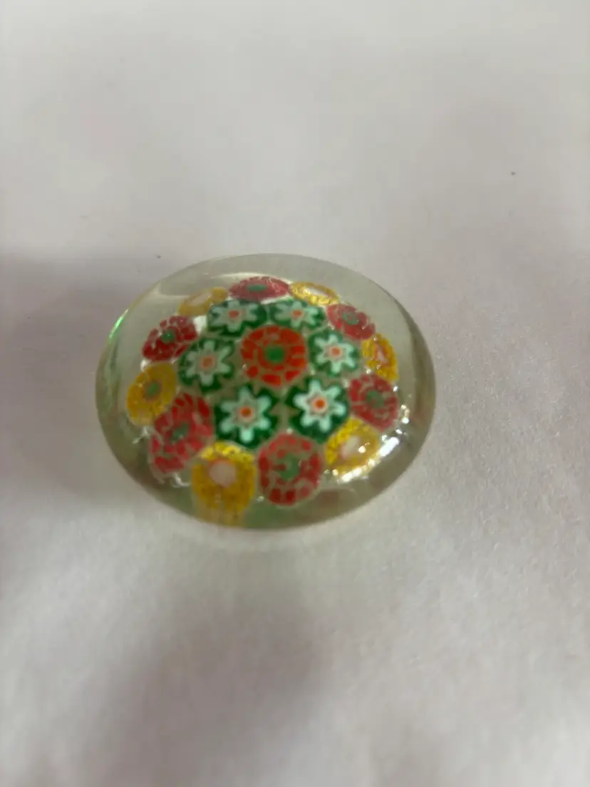 1930s Millefiori art glass paperweight
