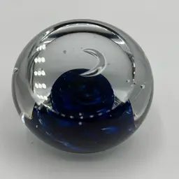 Caithness Scotland 1977 Moon Phases “First Quarter” Limited Edition 793 Of 1500 Paperweight