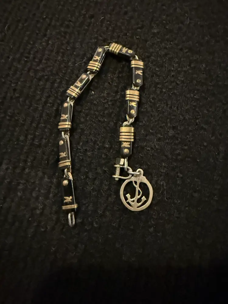 Vintage WW2 Sweetheart Bracelet, Naval Epaulets Supply Ensign Thru Admiral NAVY