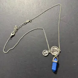 Necklace With Faux Chrystal Charm