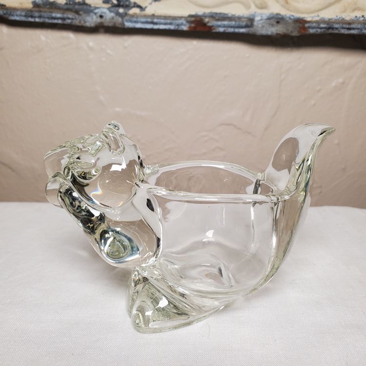 Vintage Avon Squirrel Glass Candle Holder Tealight Votive