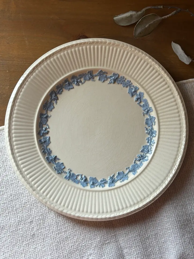 Vintage Wedgwood White and Blue Grape Salad Plate