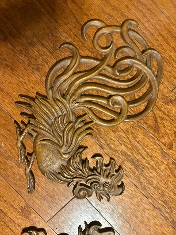 Germany Cast Metal Fighting Rooster Wall Decor