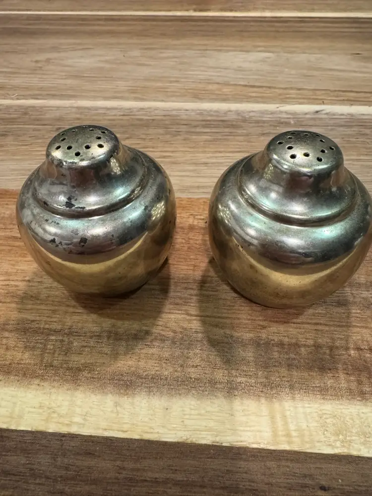 Vintage Silver Plate Salt And Pepper Shakers