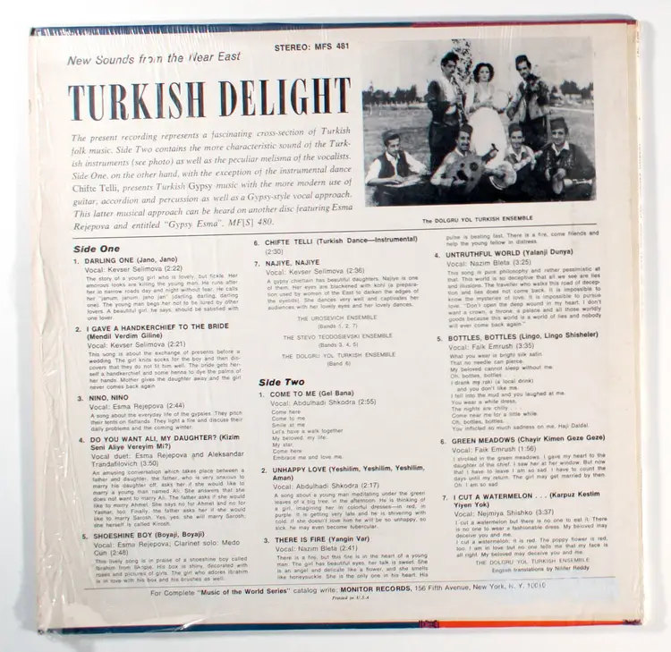 Turkish Delight (New Sounds From The Near East) (1973) Vinyl LP • Dolgru Yol
