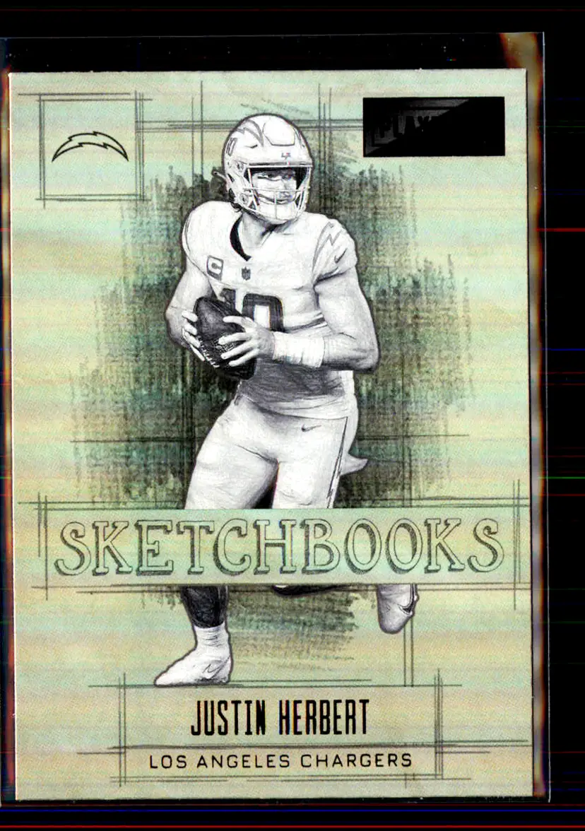 Justin Herbert 2022 Panini Playbook Sketchbooks #5 - Los Angeles Chargers - (2-23)