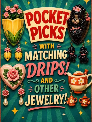 Vintage Wall Pockets & Inspired By Handmade Earrings! 