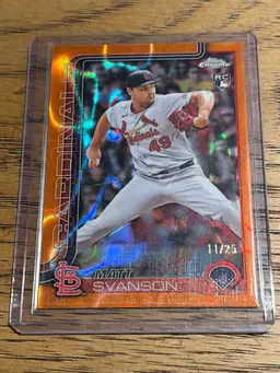 Matt Svanson 2025 Topps Chrome Orange Refractor /25 St. Louis Cardinals