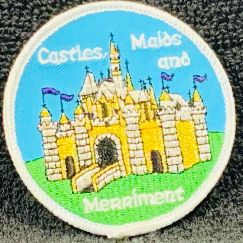 Vintage Scouting Fun Patch: Castles Maids And Merriment 