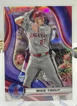 Los Angeles Angels 7 Card Baseball Lot - Mike Trout - Nolan Schanuel - Ian Kinsler - Christian Moore - Jordyn Adams