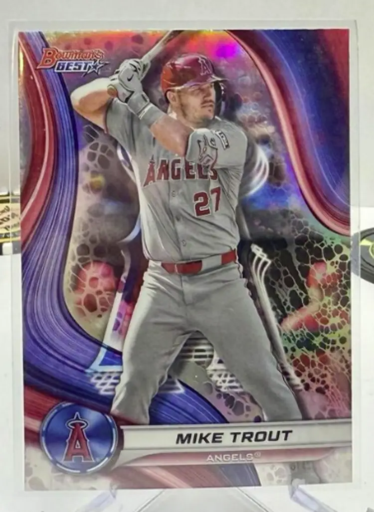 Los Angeles Angels 7 Card Baseball Lot - Mike Trout - Nolan Schanuel - Ian Kinsler - Christian Moore - Jordyn Adams