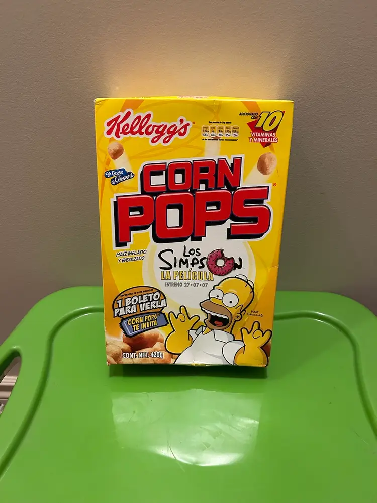 The Simpsons Corn Pops Cereal 2007 Mexico