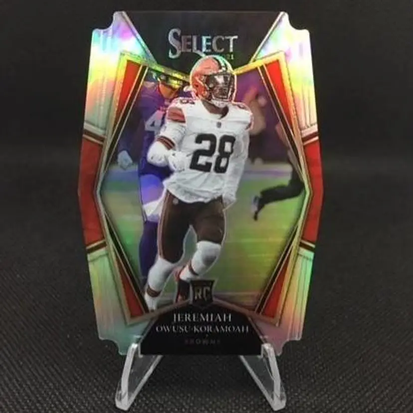 Jeremiah Owusu-Koramoah 2021 Select Silver Prizm Die Cut (RC) #191 - Cleveland Browns