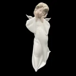 Vintage (1980s) Lladró (Spain) #4959 "Mime Angel" Figurine, 8.7” Tall