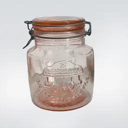 G- Large Crownford China Co. Pink Jar 1969