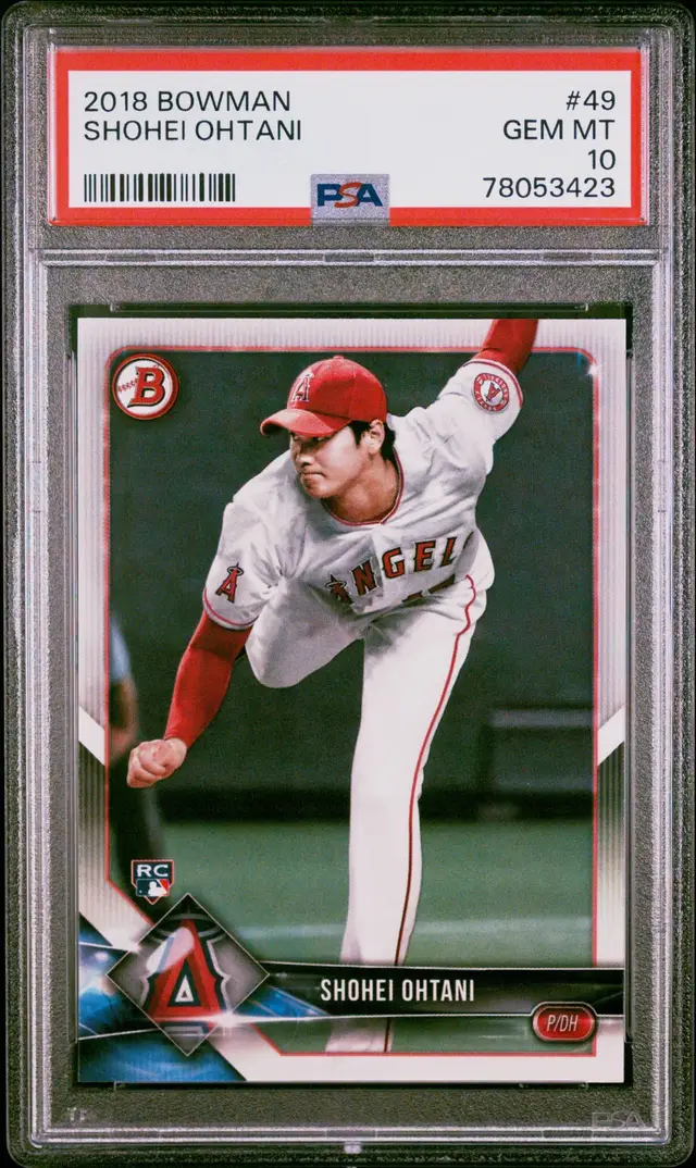 2018 Bowman Shohei Ohtani #49 RC Angels PSA 10
