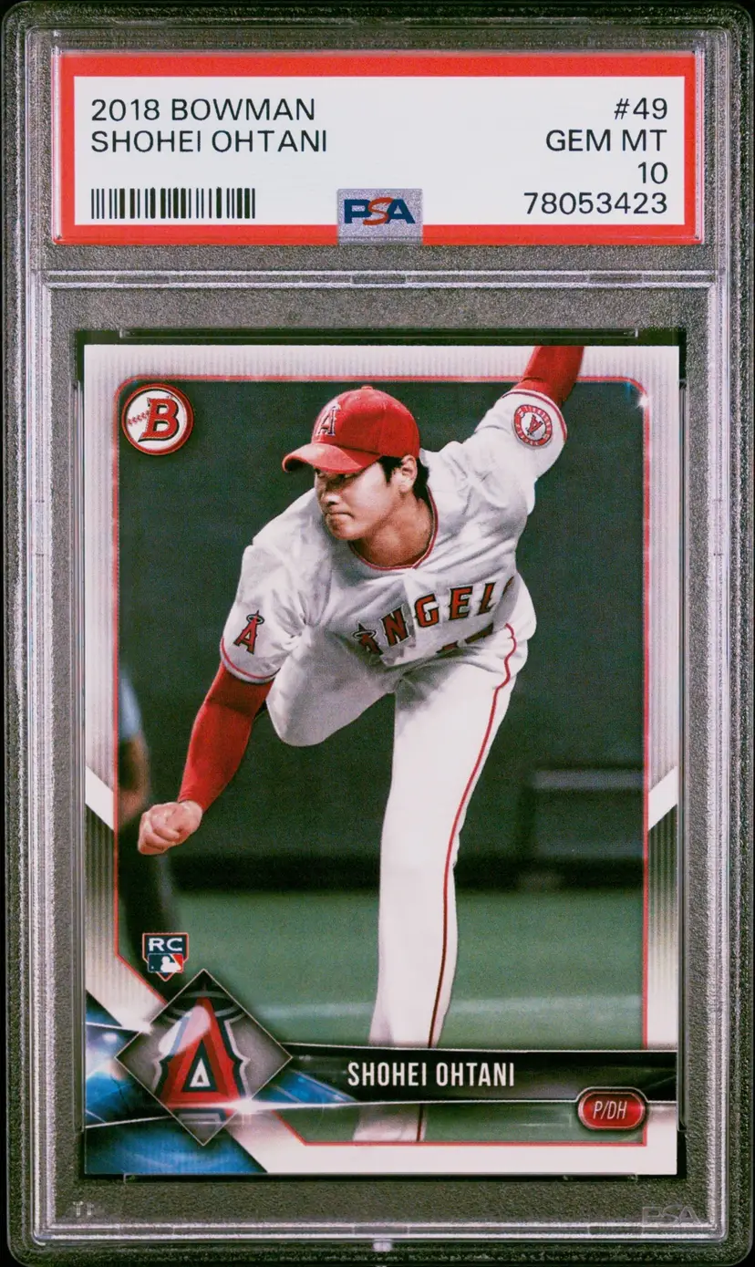 2018 Bowman Shohei Ohtani #49 RC Angels PSA 10