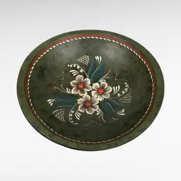 Hand Painted Wooden Bowl