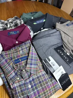 Lot Of 10 - Men Clothing Bundle Polo Ralph Lauren, Golf Ralph Lauren, Lauren Ralph Lauren and More