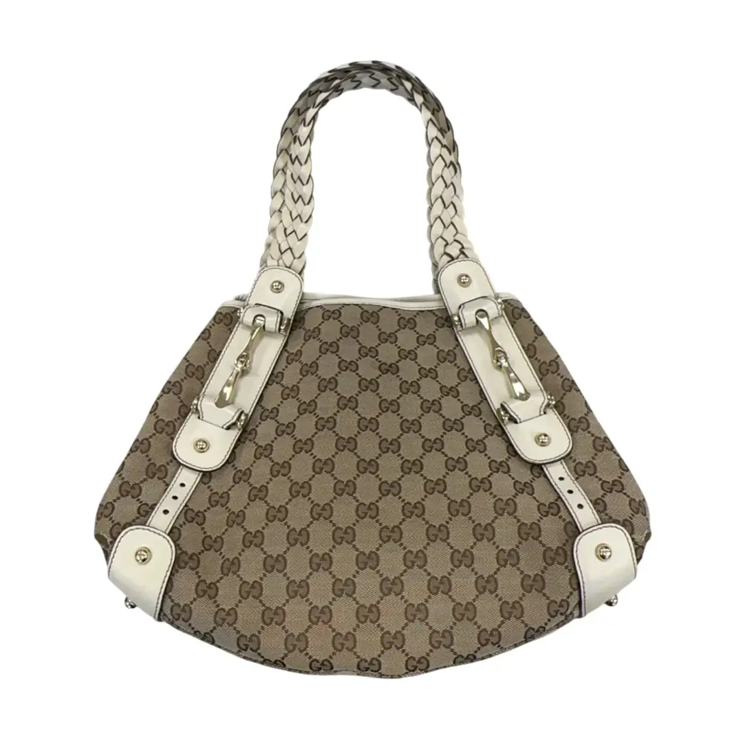 Gucci Pelham GG Mono Braided Handle Shoulder Bag