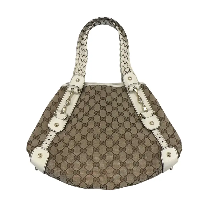 Gucci Pelham GG Mono Braided Handle Shoulder Bag